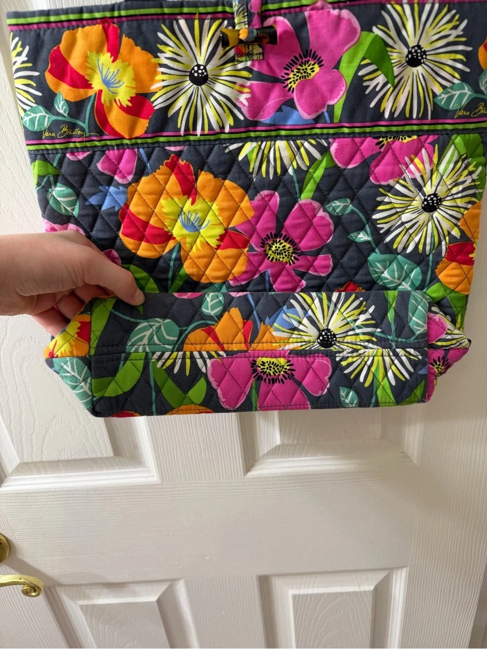 Vera Bradley Floral Tote Bag - Jazzy Blues